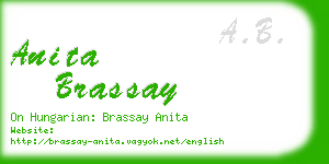 anita brassay business card